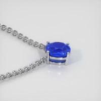 2.55 Ct. Blue Sapphire Necklace, 18K White Gold 3