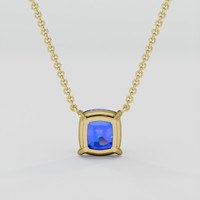 4.98 Ct. Blue Sapphire Necklace, 10K Yellow Gold 4