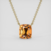 8.50 Ct. Orange Citrine Necklace, 10K Yellow Gold 1