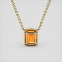 8.50 Ct. Orange Citrine Necklace, 10K Yellow Gold 4