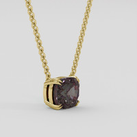 3.06 Ct. Reddish Brown Garnet Necklace, 10K Yellow Gold 2