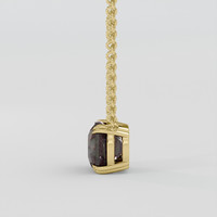 3.06 Ct. Reddish Brown Garnet Necklace, 10K Yellow Gold 3