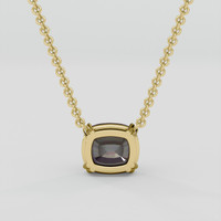 3.06 Ct. Reddish Brown Garnet Necklace, 10K Yellow Gold 4