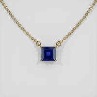 1.33 Ct. Blue Sapphire Necklace, 14K Yellow Gold 1