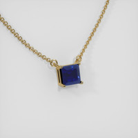 1.33 Ct. Blue Sapphire Necklace, 14K Yellow Gold 2