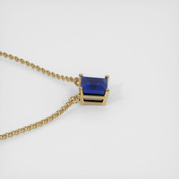 1.33 Ct. Blue Sapphire Necklace, 14K Yellow Gold 3