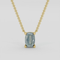 0.54 Ct. Alexandrite Necklace, 14K Yellow Gold 1