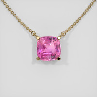 3.00 Ct. Sapphire Necklace, 14K Yellow Gold 1