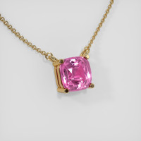 3.00 Ct. Sapphire Necklace, 14K Yellow Gold 2