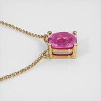 3.00 Ct. Sapphire Necklace, 14K Yellow Gold 3