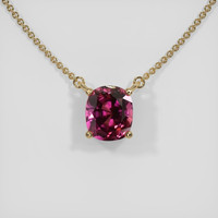 0.57 Ct. Sapphire Necklace, 14K Yellow Gold 1
