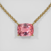 2.05 Ct. Sapphire Necklace, 14K Yellow Gold 1