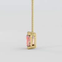 1.66 Ct. Padparadscha Sapphire Necklace, 14K Yellow Gold 3