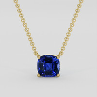 5.03 Ct. Blue Sapphire Necklace, 14K Yellow Gold 1