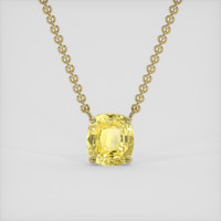 2.12 Ct. Yellow Sapphire Necklace, 14K Yellow Gold 1