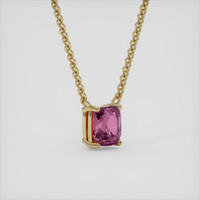 1.47 Ct. Pink Sapphire Necklace, 14K Yellow Gold 2