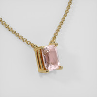 1.26 Ct. Peach Sapphire Necklace, 14K Yellow Gold 2