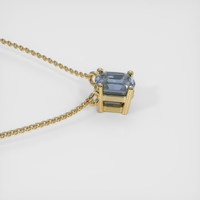 1.06 Ct. Greyish Blue Sapphire Necklace, 14K Yellow Gold 3