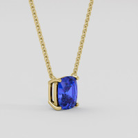4.98 Ct. Blue Sapphire Necklace, 18K Yellow Gold 2