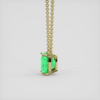 5.70 Ct. Emerald Necklace, 18K Yellow Gold 3