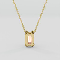 1.66 Ct. Padparadscha Sapphire Necklace, 18K Yellow Gold 4