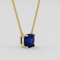 5.03 Ct. Blue Sapphire Necklace, 18K Yellow Gold 2