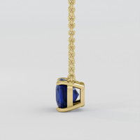 5.03 Ct. Blue Sapphire Necklace, 18K Yellow Gold 3