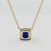 5.03 Ct. Blue Sapphire Necklace, 18K Yellow Gold 4