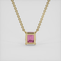 1.47 Ct. Pink Sapphire Necklace, 18K Yellow Gold 4