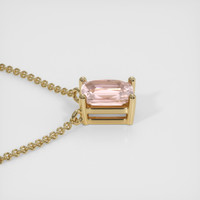 1.26 Ct. Peach Sapphire Necklace, 18K Yellow Gold 3