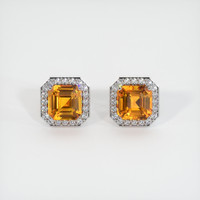 <span>5.07</span>&nbsp;<span class="tooltip-light">Ct.Tw.<span class="tooltiptext">Total Carat Weight</span></span> Sapphire Earrings, Platinum 950 1