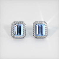 <span>5.98</span>&nbsp;<span class="tooltip-light">Ct.Tw.<span class="tooltiptext">Total Carat Weight</span></span> Gemstone Earrings, Platinum 950 1