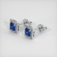 <span>0.61</span>&nbsp;<span class="tooltip-light">Ct.Tw.<span class="tooltiptext">Total Carat Weight</span></span> Sapphire Earrings, Platinum 950 2