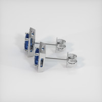 <span>0.61</span>&nbsp;<span class="tooltip-light">Ct.Tw.<span class="tooltiptext">Total Carat Weight</span></span> Sapphire Earrings, Platinum 950 3