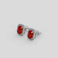 <span>2.12</span>&nbsp;<span class="tooltip-light">Ct.Tw.<span class="tooltiptext">Total Carat Weight</span></span> Ruby Earrings, 14K White Gold 3