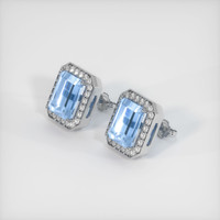 5.98 Ct.Tw. Gemstone Earrings, 14K White Gold 2