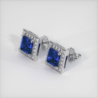 <span>2.40</span>&nbsp;<span class="tooltip-light">Ct.Tw.<span class="tooltiptext">Total Carat Weight</span></span> Sapphire Earrings, 14K White Gold 2