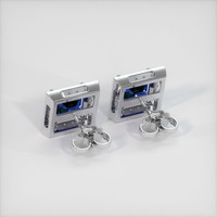 <span>2.40</span>&nbsp;<span class="tooltip-light">Ct.Tw.<span class="tooltiptext">Total Carat Weight</span></span> Sapphire Earrings, 14K White Gold 4