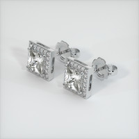 <span>1.36</span>&nbsp;<span class="tooltip-light">Ct.Tw.<span class="tooltiptext">Total Carat Weight</span></span> Sapphire Earrings, 18K White Gold 2