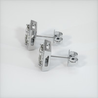 <span>1.36</span>&nbsp;<span class="tooltip-light">Ct.Tw.<span class="tooltiptext">Total Carat Weight</span></span> Sapphire Earrings, 18K White Gold 3