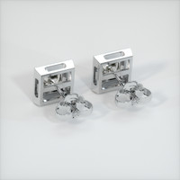 <span>1.36</span>&nbsp;<span class="tooltip-light">Ct.Tw.<span class="tooltiptext">Total Carat Weight</span></span> Sapphire Earrings, 18K White Gold 4