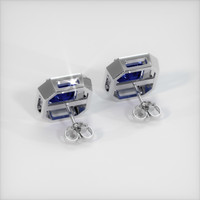 <span>2.47</span>&nbsp;<span class="tooltip-light">Ct.Tw.<span class="tooltiptext">Total Carat Weight</span></span> Sapphire Earrings, 18K White Gold 4