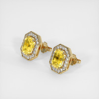 <span>2.30</span>&nbsp;<span class="tooltip-light">Ct.Tw.<span class="tooltiptext">Total Carat Weight</span></span> Sapphire Earrings, 14K Yellow Gold 2