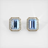 5.98 Ct.Tw. Gemstone Earrings, 14K Yellow Gold 1