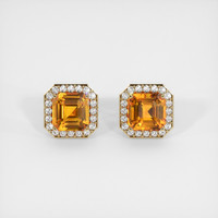 <span>5.07</span>&nbsp;<span class="tooltip-light">Ct.Tw.<span class="tooltiptext">Total Carat Weight</span></span> Sapphire Earrings, 18K Yellow Gold 1