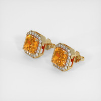 <span>5.07</span>&nbsp;<span class="tooltip-light">Ct.Tw.<span class="tooltiptext">Total Carat Weight</span></span> Sapphire Earrings, 18K Yellow Gold 2