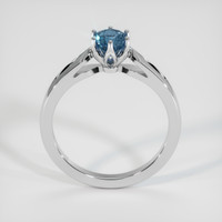 0.65 Ct. Greenish Blue Sapphire Ring, Platinum 950 3