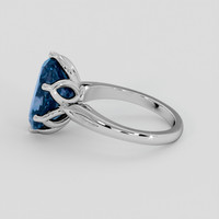 7.67 Ct. London Blue Topaz Ring, Platinum 950 4