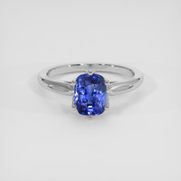 2.00 Ct. Blue Sapphire Ring, Platinum 950 1