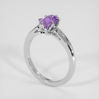1.37 Ct. Pinkish Purple Sapphire Ring, Platinum 950 2